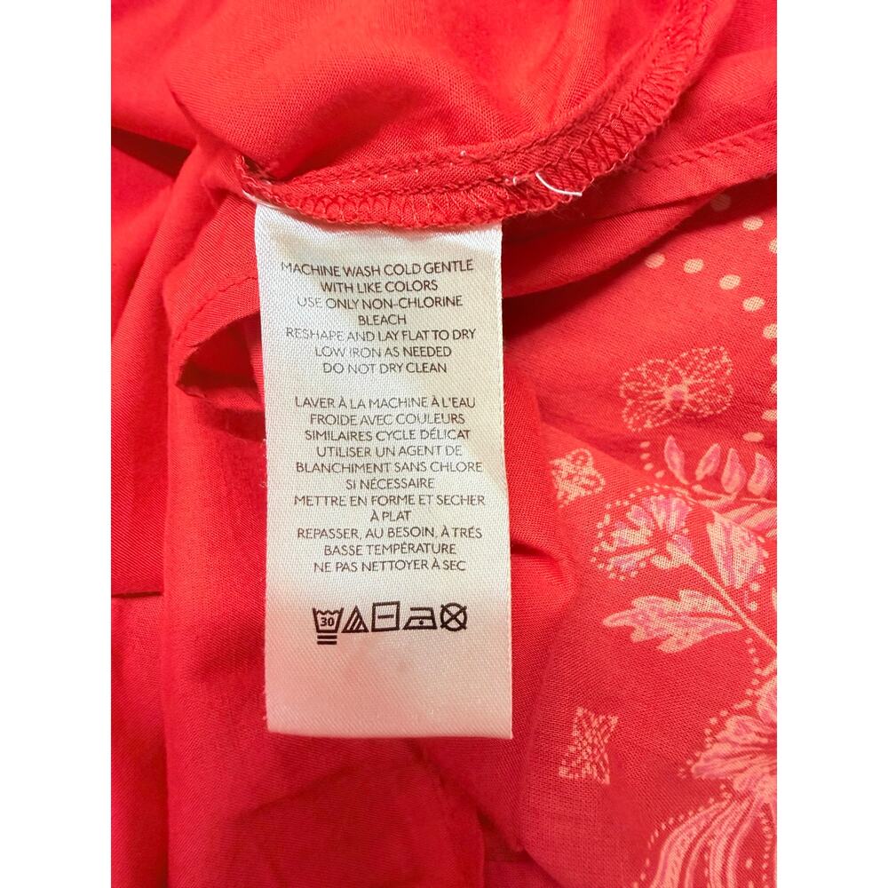 Free People Golden Hour Red Floral Boho Maxi Dress M Cottagecore Romantic - Picture 10 of 10